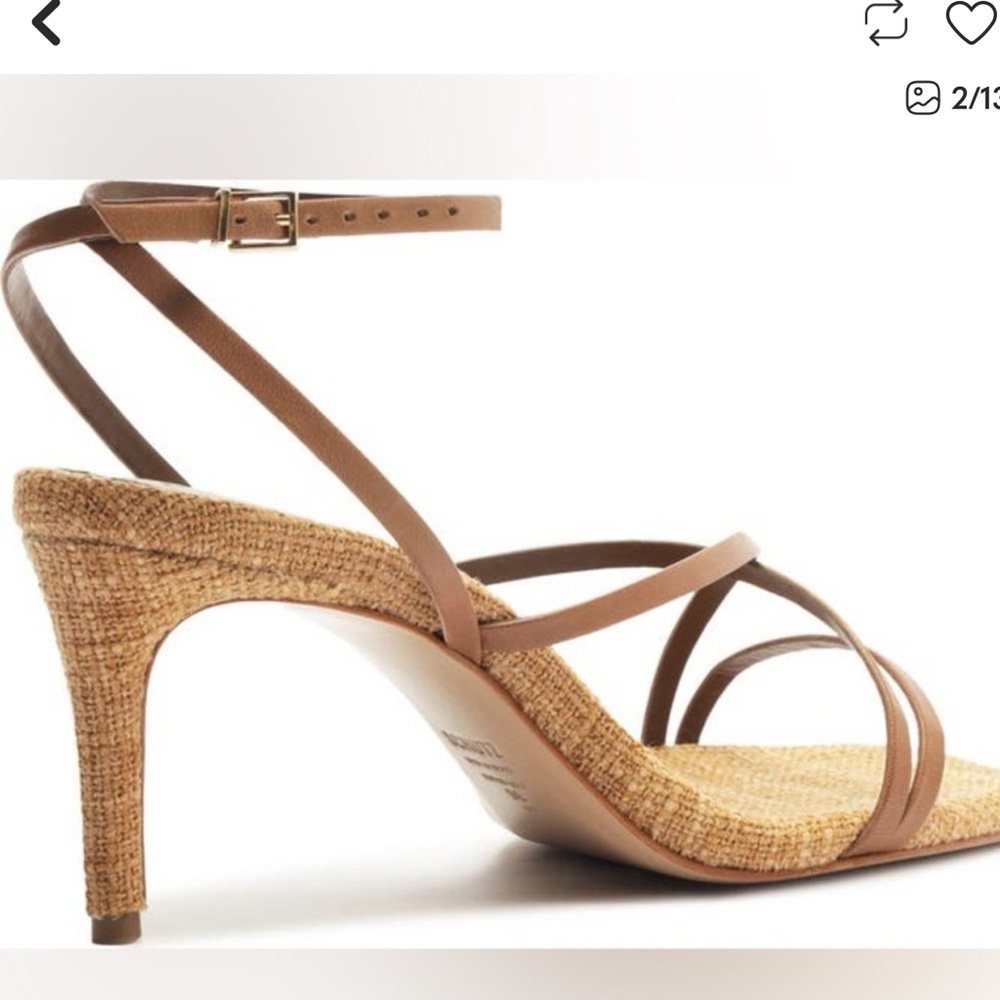 New Schutz Bari Ankle Strappy Sandal Heel Size 11B